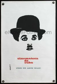 5k180 CHARLIE CHAPLIN CUBAN ART Cuban '61 Morante artwork of Chaplin!