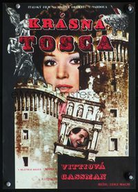 5k322 LA TOSCA Czech 11x16 '77 Pchal montage of Monica Vitti & Vittorio Gassman!