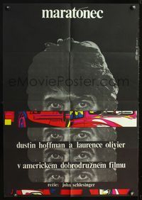 5k324 MARATHON MAN Czech 23x33 '77 Dustin Hoffman by Grygar, John Schlesinger classic thriller!