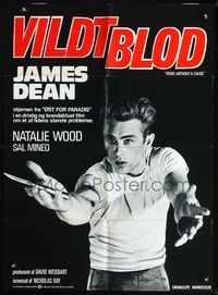 5k133 REBEL WITHOUT A CAUSE Danish R60s really cool image of James Dean with knife!