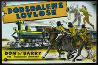 5k131 DEATH VALLEY OUTLAWS Danish R50s cowboy Don Red Barry fighting bad guys on train!