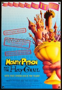 5k461 MONTY PYTHON & THE HOLY GRAIL English 1sh R01 great wacky art, 24 extra seconds free!