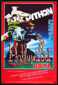 5k462 MONTY PYTHON LIVE AT THE HOLLYWOOD BOWL English 1sh '82 great wacky meat grinder image!