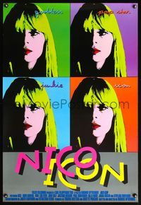 5k463 NICO ICON English 1sh '96 biography of the famous goddess, pop star, junkie, icon!