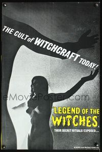 5k044 LEGEND OF THE WITCHES British Quad '70 Malcolm Leigh directed, image of nude witches!
