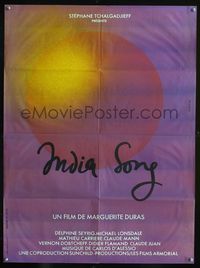 5k271 INDIA SONG French 23x32 '75 Marguerite Duras romantic fantasy musical, Studio 48 art!