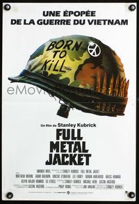 5k295 FULL METAL JACKET French 15x23 '87 Stanley Kubrick bizarre Vietnam War movie!