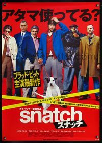 5k632 SNATCH red style Japanese 29x41 '00 Brad Pitt, Jason Statham, Benicio Del Toro & cast!