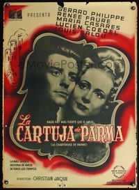 5k090 CHARTERHOUSE OF PARMA Mexican poster '48 Christian-Jaque directed, Renee Faure & Philipe!