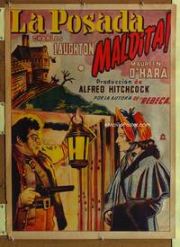 5k095 JAMAICA INN Mexican poster '39 Alfred Hitchcock, art of Charles Laughton, Maureen O'Hara!
