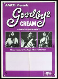 5k058 CREAM'S FAREWELL CONCERT New Zealand '69 Eric Clapton, Cream's final concerts, Goodbye Cream!