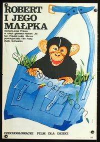 5k650 I WOULDN'T LEAVE TEREZA FOR ANY OTHER GIRL Polish 23x33 '77 Mikke art of monkey in handbag!