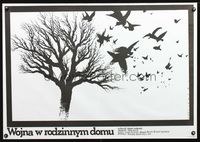 5k715 OBYEZD Polish 26.75x38.5 '87 Eriks Lacis, cool M. Wasilewski artwork of birds & tree!