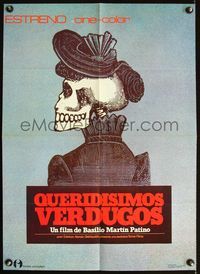 5k337 DEAREST EXECUTIONERS Spanish '77 Basilio Martin Patino directed, creepy skeleton art!