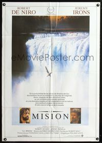 5k366 MISSION Spanish '86 Robert De Niro, Jeremy Irons, cool Gouzee waterfall artwork!