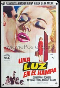 5k370 NAKED KISS Spanish '66 Sam Fuller directed, Jano art of sexy bad girl Constance Towers!