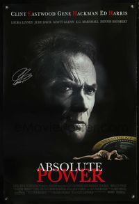5m004 ABSOLUTE POWER signed 1sh '97 by star & director Clint Eastwood!