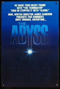 5m059 ABYSS 1sh '89 James Cameron directed, Ed Harris, Mary Elizabeth Mastrantonio!