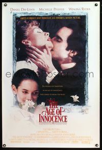 5m069 AGE OF INNOCENCE 1sh '93 Martin Scorsese, Daniel Day-Lewis, Winona Ryder
