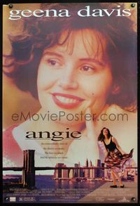 5m087 ANGIE DS 1sh '94 close-up of Geena Davis, the miracles we create, Disney!