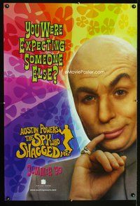 5m095 AUSTIN POWERS: THE SPY WHO SHAGGED ME teaser Dr. Evil style 1sh '99 Mike Myers as bad guy!