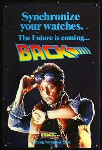 5m098 BACK TO THE FUTURE II DS teaser Marty 1sh '89 Michael J. Fox, the future is coming back!