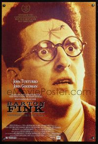 5m107 BARTON FINK DS 1sh '91 Coen Brothers, close-up of John Turturro w/mosquito on forehead!