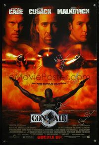 5m012 CON AIR DS buckle up signed 1sh '97 by Nicolas Cage, Buscemi, Bruckheimer, AND Rhames