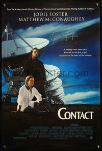 5m013 CONTACT signed 1sh '97 by Matthew McConaughey, journey to the heart of the universe!