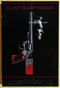5m277 DEAD POOL 1sh '88 Clint Eastwood as tough cop Dirty Harry, cool smoking gun image!