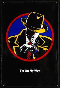 5m286 DICK TRACY DS On My Way style teaser 1sh '90 Warren Beatty directs & stars!