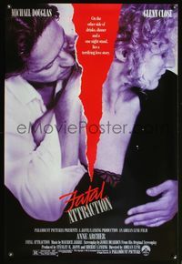 5m333 FATAL ATTRACTION 1sh '87 Michael Douglas, Glenn Close, a terrifying love story!