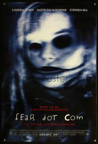 5m335 FEAR DOT COM DS advance 1sh '02 William Malone, spooky horror image!
