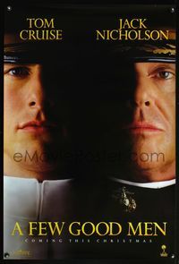 5m342 FEW GOOD MEN teaser 1sh '92 best close up of Tom Cruise & Jack Nicholson!