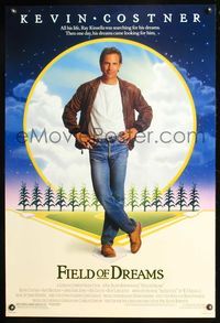 5m345 FIELD OF DREAMS DS 1sh '89 Kevin Costner baseball classic, if you build it, they will come!