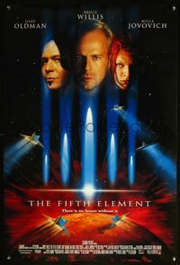 5m346 FIFTH ELEMENT DS 1sh '97 Bruce Willis, Milla Jovovich, Oldman, directed by Luc Besson!
