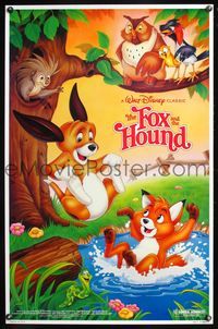 5m374 FOX & THE HOUND 1sh R88 two friends who didn't know they were supposed to be enemies!