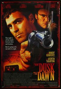 5m001 FROM DUSK TILL DAWN DS signed 1sh '95 by George Clooney & Quentin Tarantino, vampires!