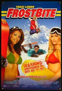 5m397 FROSTBITE video advance 1sh '05 Traci Lords comedy, sexy snowboarding bikini babes!