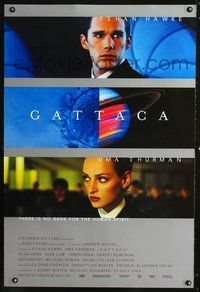 5m406 GATTACA DS 1sh '97 Ethan Hawke, Uma Thurman, there is no gene for the human spirit!