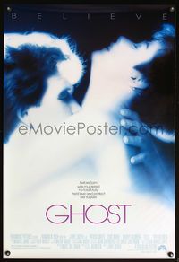 5m413 GHOST 1sh '90 classic Patrick Swayze & Demi Moore romantic close up!