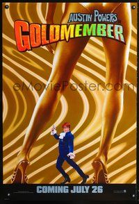 5m433 GOLDMEMBER DS foil teaser 1sh '02 Mike Meyers as Austin Powers, sexy legs!
