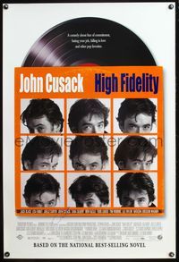 5m023 HIGH FIDELITY DS signed 1sh '00 by John Cusack, great record album & sleeve design!