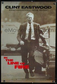5m501 IN THE LINE OF FIRE DS 1sh '93 Clint Eastwood as Secret Service bodyguard!