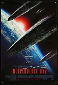 5m505 INDEPENDENCE DAY Advance style B 1sh '96 images of giant spaceships falling to Earth!