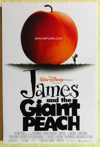 5m523 JAMES & THE GIANT PEACH white DS 1sh '96 Walt Disney stop-motion fantasy cartoon!