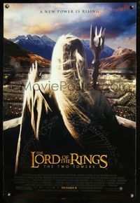 5m567 LORD OF THE RINGS: THE TWO TOWERS DS advance 1sh '02 Peter Jackson epic, J.R.R. Tolkien!