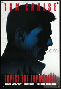 5m594 MISSION IMPOSSIBLE DS teaser 1sh '96 cool profile of Tom Cruise, Brian De Palma directed!