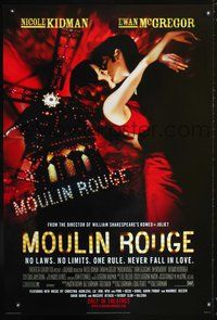 5m599 MOULIN ROUGE DS int'l style G 1sh '01 Nicole Kidman, Ewan McGregor, never fall in love!