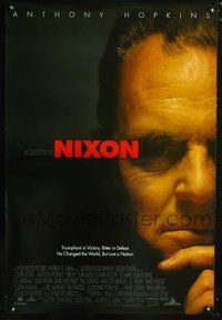 5m617 NIXON DS int'l 1sh '95 Anthony Hopkins as Richard Nixon, Oliver Stone directed!